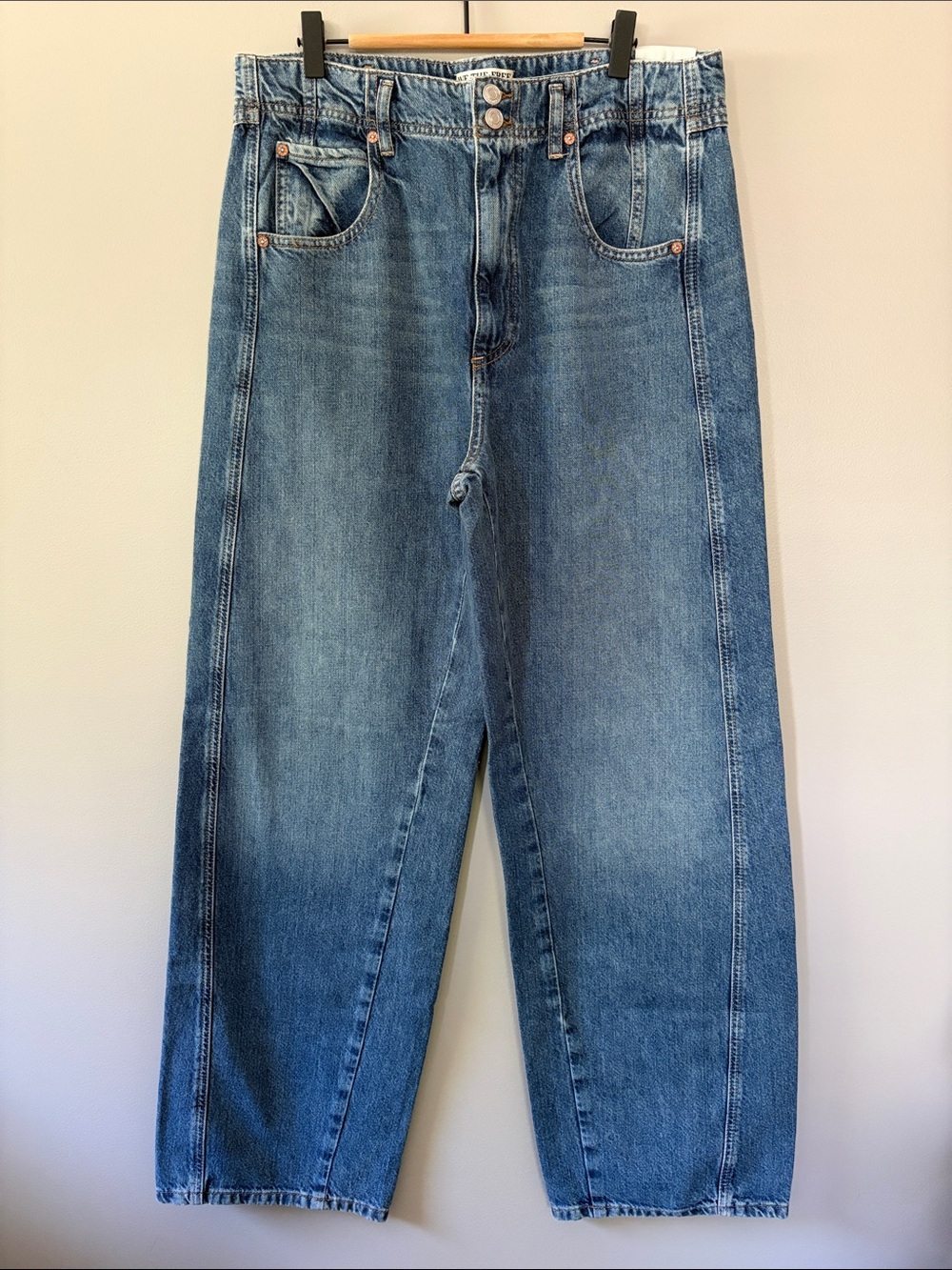 Free‎ People We the Free Aster High Rise Straight Leg Jeans Size 32 Blue